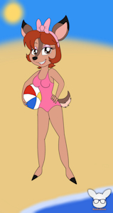 Beach Babe Fawn Deer by KendraEevee