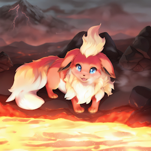 Ai Retouch ~ Atop the Volcano by TripleTailSlap