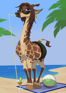 Giraffe on Vacation by McFan