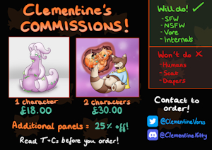 Commissions Now Open! (read description) by ClementineNoms