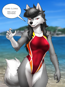 Swimsuit Mykie by MykeGreywolf