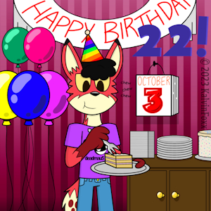 Birthday Fox by KalvinFoxx