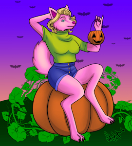 Pumpkin Pinup by Schadenfreude