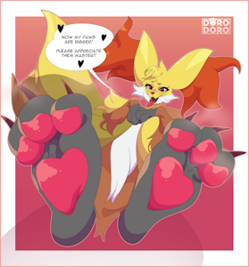 Delphox Paws by dorodorothicc