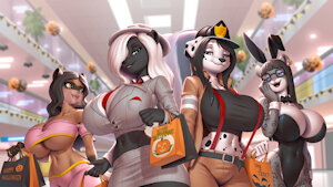 Gorgeous Ghouls at BOOville Mall by littledredre