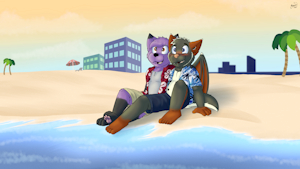 Day at the Beach by DragoIgnis