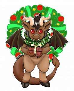 Cute Cryptids Holiday Jersey Devil by Ashwolves5
