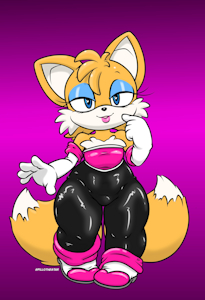 Tails The Fox but he's Rouge The Bat by PilloTheStar