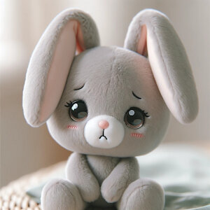 Plush bunny toy by Aniket