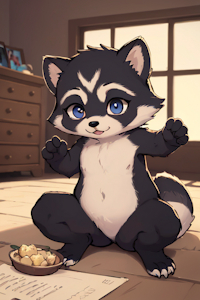 Adorable Raccoons by furrydurry