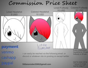 Price Sheet by LittleNomster