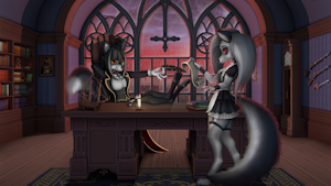 The maid contract - Commission for Demon_Luna by UkonVasara