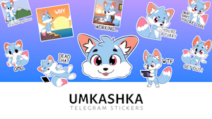 MY STICKERS ARE NOW ON TELEGRAM! <3 UMKASHKA ENG VERSION by AlexUmkaArt