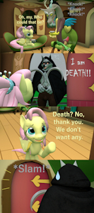 Fluttershy encounters Death by PapaDragon69