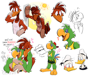 Three Caballeros Sketches by Poppin