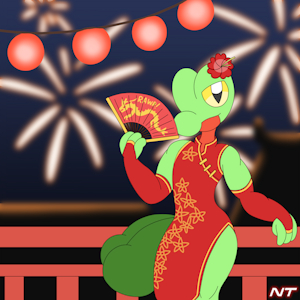 Enjoying the New Year festivities by NinjaTreecko