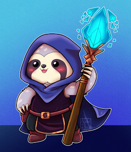 [MERCH] Sloth Wizard by KeishaMaKainn
