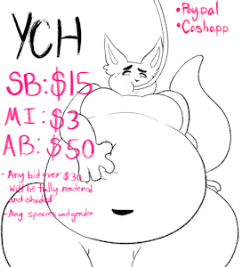 Funnel fed YCH Auction by incognitonessie