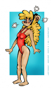 Krista's swimsuit (Color version) by LordFoxhole