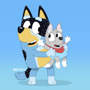 Caiden and Bandit by tugscarebear