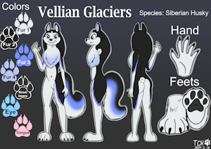 Vellian Glaciers ref sheet by TheCunningHuskii