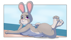 Bunny on a Beach -P- by Psy101
