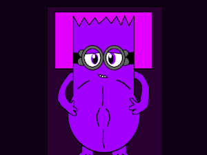 Preggo Kevy the Purple Minion by Homerwashere