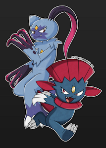 sneasler and weavile by CrazyFilmmaker