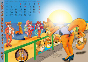 Fox Calendar 2024 - May: "The One-Kit Litter!" by Micke