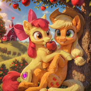 Sharing an Apple~<3 by VenisonCreamPie