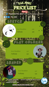 Commission price sheet by Faennec