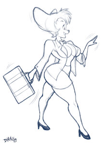 Peg Off To Work Sketch by Diraulus