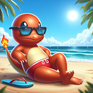 Charmander with Red Speedo [AI] by SergioLH25