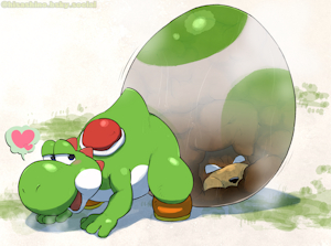 Yoshi poop YCH commission 2 by Hisashino