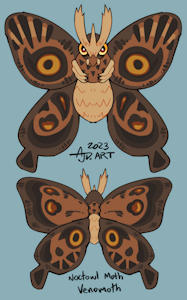 Owl themed Venomoth by Flipside