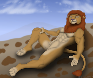 Lion lazing by Rahir