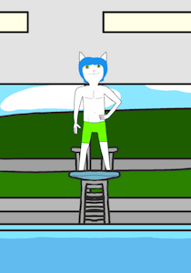 Jack on the diving board by NatGallery