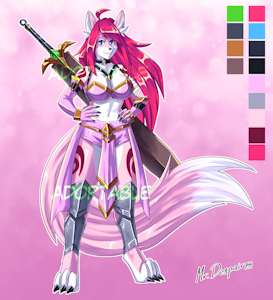 PINK SWORDWOMAN ADOPTABLE -CLOSED- by MrDespair64