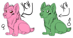 YCH Pup Bases by DoubleRainbowBear