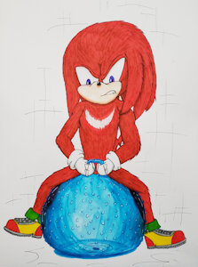 Knuckles vs. the knobbly by Balloonbouncer