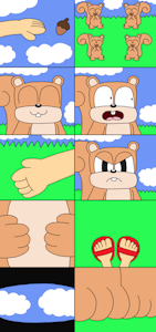 REQUEST - Squirrel's Feet Tease by KirbyHamtaroGirl