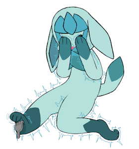 Glaceon tickle! by Ticklebunny