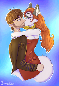 The kiss - Commission by IndigoCat1