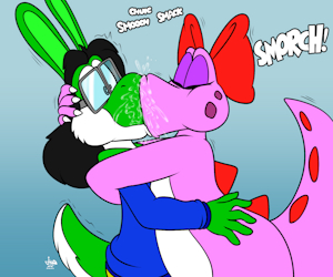 [C] Birdo's big kiss by JAMEArts