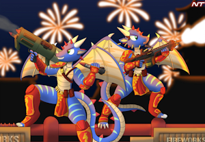 Firing into the new year! by NinjaTreecko