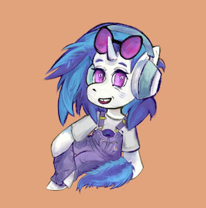 Tried new style today! Vinyl fanart :3 by vadoxide