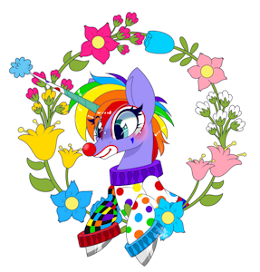 Clown Town Flower Crown Commission by AngelLightYT by xOutoftheShadows13x