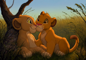 [AI] Simba and Nala are enjoying each other's company by AmbertheRedPanda2