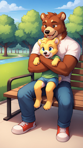 Daddy's hugs by DainenDog