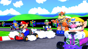 Super Mario Kart R title screen by SpyrotheDragon2022